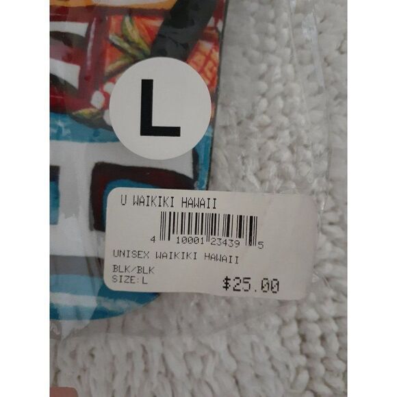 Size L Unisex Waikiki Hawaii Flip Flops - Picture 3 of 3